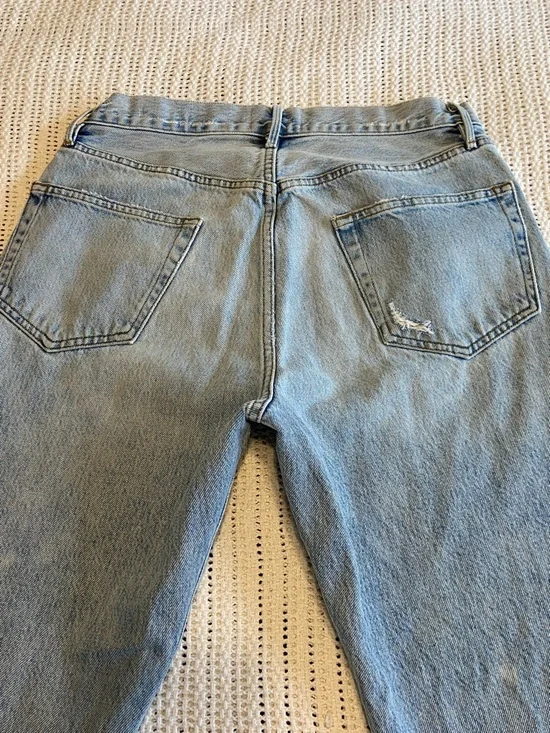 Frame "Le Original" button fly straight-leg jeans in a distressed Size 30 - Picture 10 of 13